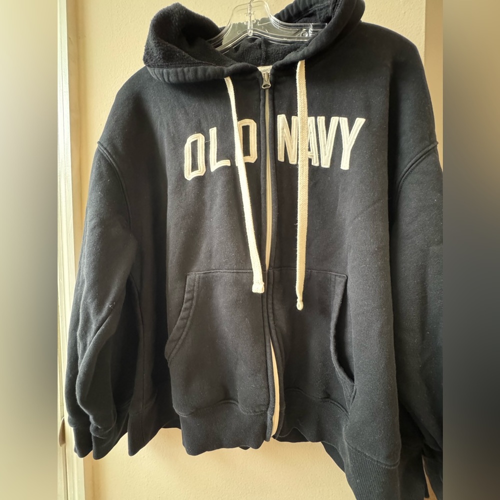 Old Navy Black Set Zip Up Hoodie and Fleece pants